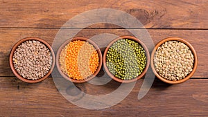 Mix of colorful lentil