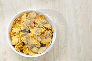 Mix corn flakes cereal snack menu