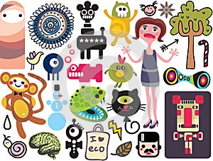 Mix of different images and icons. vol.18