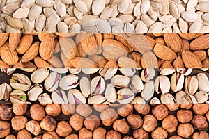 Mix of different nuts