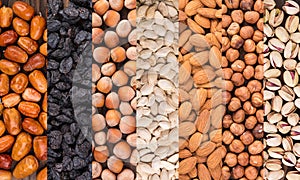 Mix of different nuts