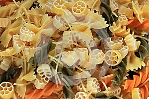 Mix of different sorts of pasta