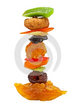 Mix dried fruit isolated