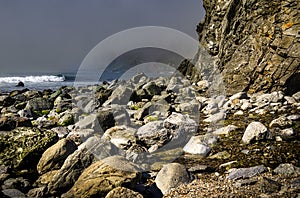 Mix of Fog and Sun on Pescadero Beach in California