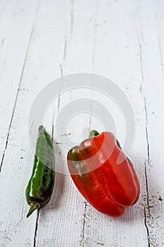 Mix of fresh vegetables.Peppers photo