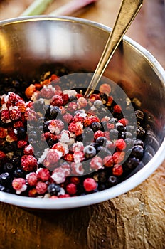 Mix of frozen berries- wild strawberries and blueberries
