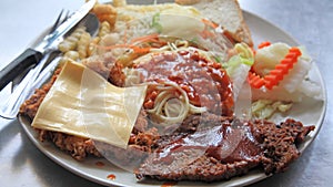 Mix grilled meat steak