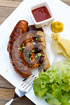 Mix grilled sausage