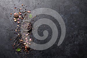 Mix of herbal and fruit dry teas