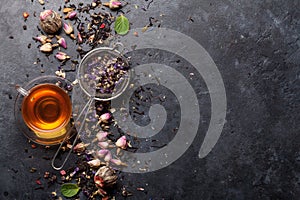 Mix of herbal and fruit dry teas