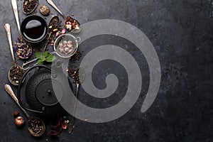 Mix of herbal and fruit dry teas