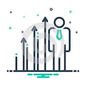 Mix icon for Advancing, outdo and slog