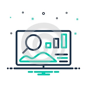 Mix icon for Analysts, analyzing and financial