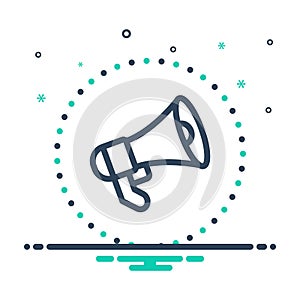 Mix icon for Announcements, declaration and megaphone