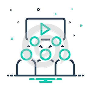 Mix icon for Audience, viewer and spectator