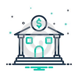 mix icon for Bank, money and dealing