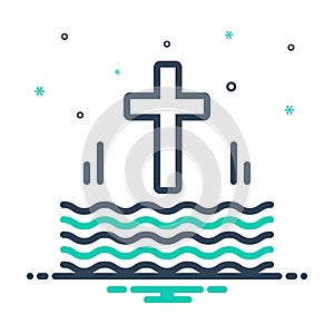 Mix icon for Baptized, christianize and cross