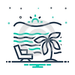 Mix icon for Beach, seaside and offing