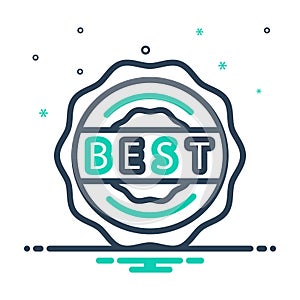 Mix icon for Best, excellent and surpassing