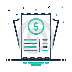 Mix icon for Bills, receipt and payment