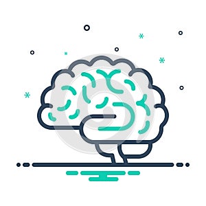 Mix icon for Brain, cerebrum and mind