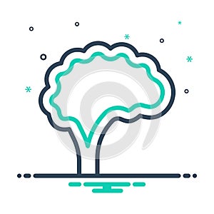 Mix icon for Brain, intellect and head