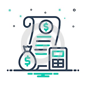 Mix icon for Budgets, account and balance