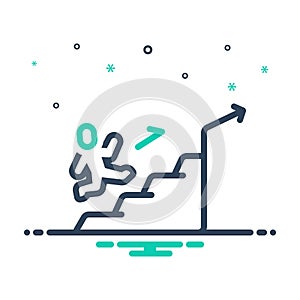 Mix icon for Career Steps, career and success