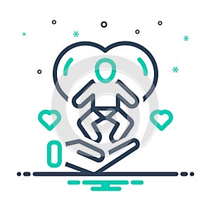 Mix icon for Caring, baby and love