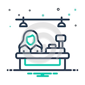 Mix icon for Cashiers, clerk and bank