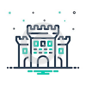 Mix icon for Castle, fort and fortalice