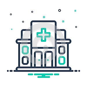 Mix icon for Clinics, hospital and treatment