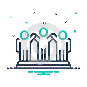 Mix icon for Coalition, meeting and crowd