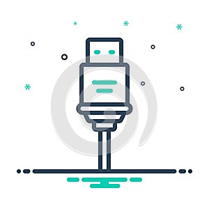 Mix icon for Cording, protecting and plug