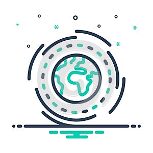 Mix icon for Coverage, world and earth