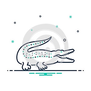 Mix icon for Crocodile, reptile and cayman