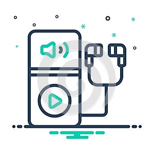 Mix icon for Deaf, device and machine