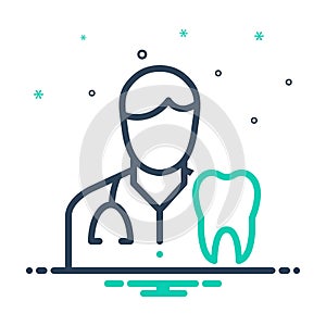Mix icon for Dentists, dental surgeon and endodontist