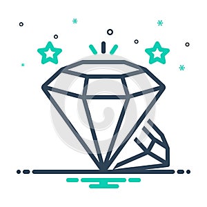 Mix icon for Diamond, gemstone and sparkler