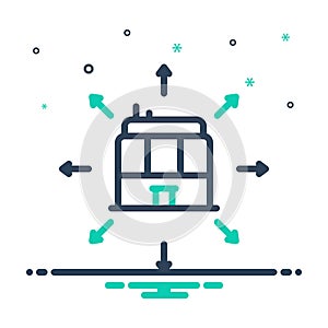 Mix icon for Distributions, delivery and trading