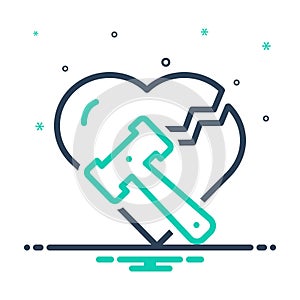 Mix icon for Divorce, breakup and separation