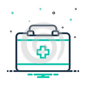 mix icon for Doctor Bag, doctor and pharmacy