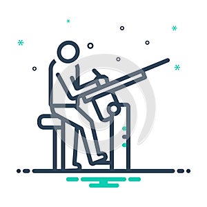 Mix icon for Draughtsman, man and gun