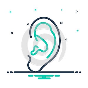 Mix icon for Ear, audible and anatomy