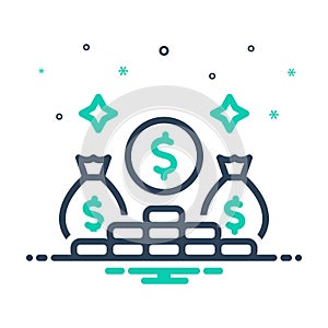 Mix icon for Earnings, stipend and salary