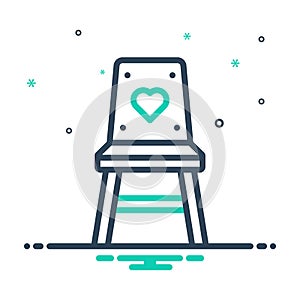 Mix icon for Eating Chair, furniture and baby