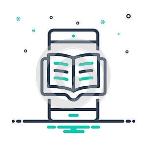 Mix icon for Ebooks, mobile and textbook