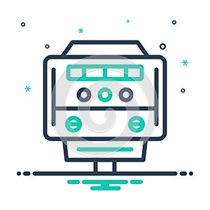 mix icon for Electric Meter, meter and kilowatt