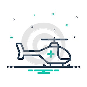 mix icon for Emergency Helicopter, air medical and service