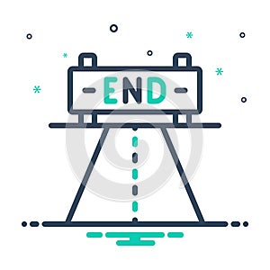 Mix icon for End, ending and track